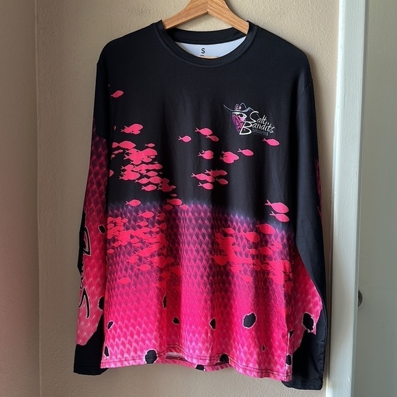 SALT BANDITS Mens Ultra Lightweight UV 50 Fishing Performance Rash Guard - Picture 3 of 7